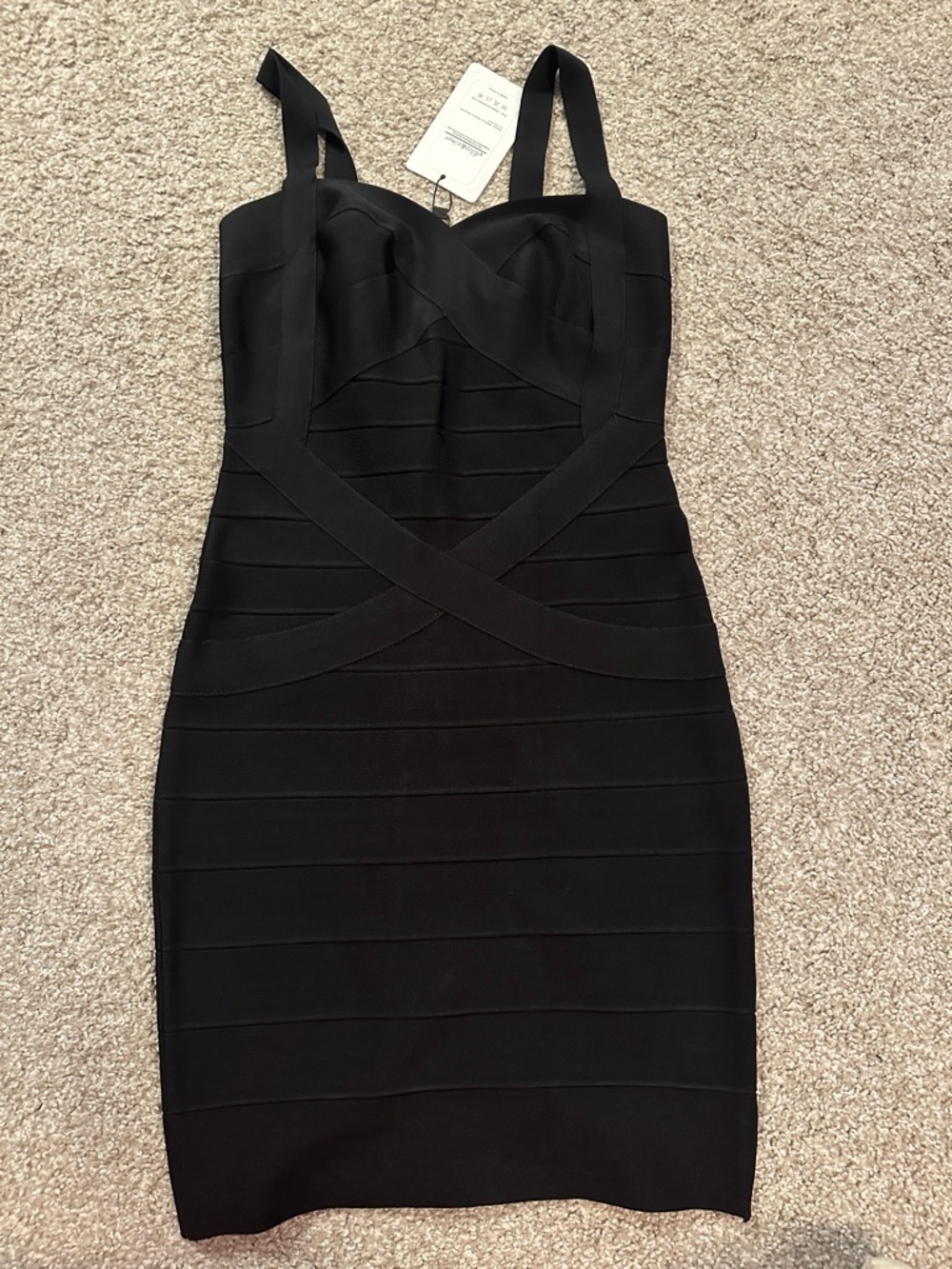 Strappy Black Bandage Mini Dress